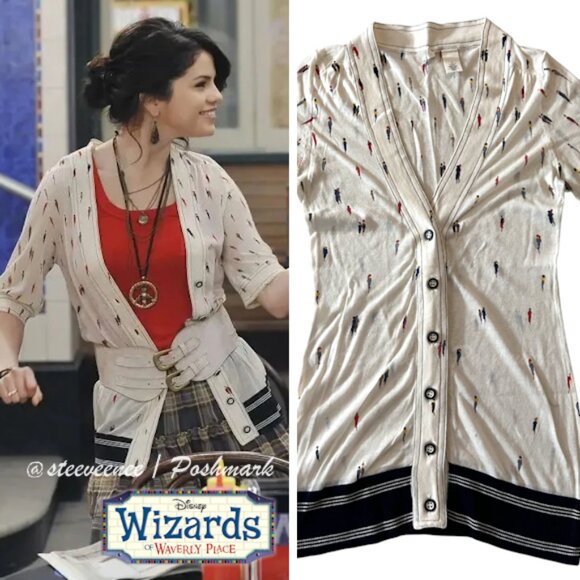 Cream People Print Cardigan ASO Alex Russo - Picture 2 of 8